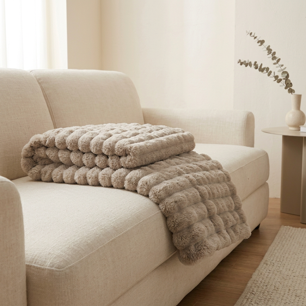 Beige taupe — détail généré sur canapé