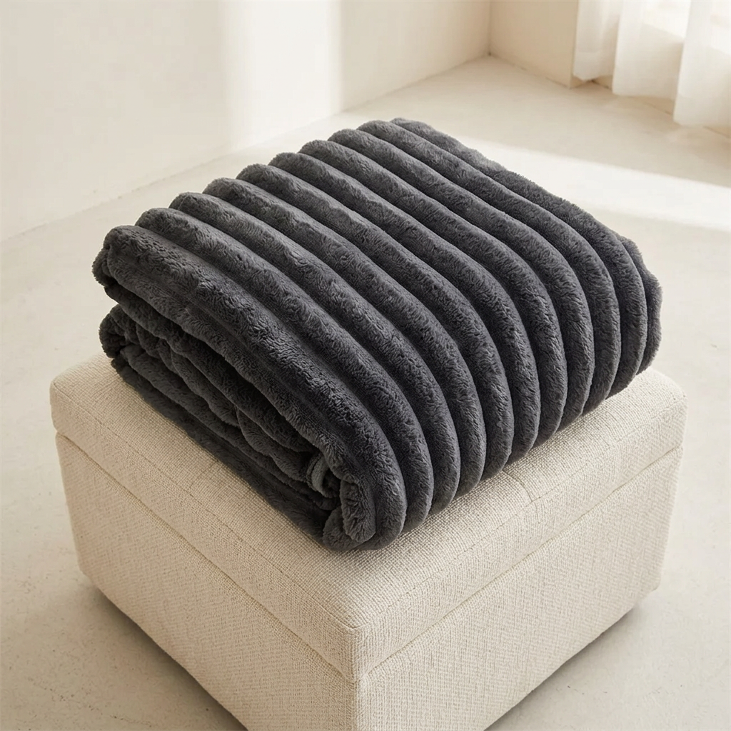 Gris foncé, plaid plié